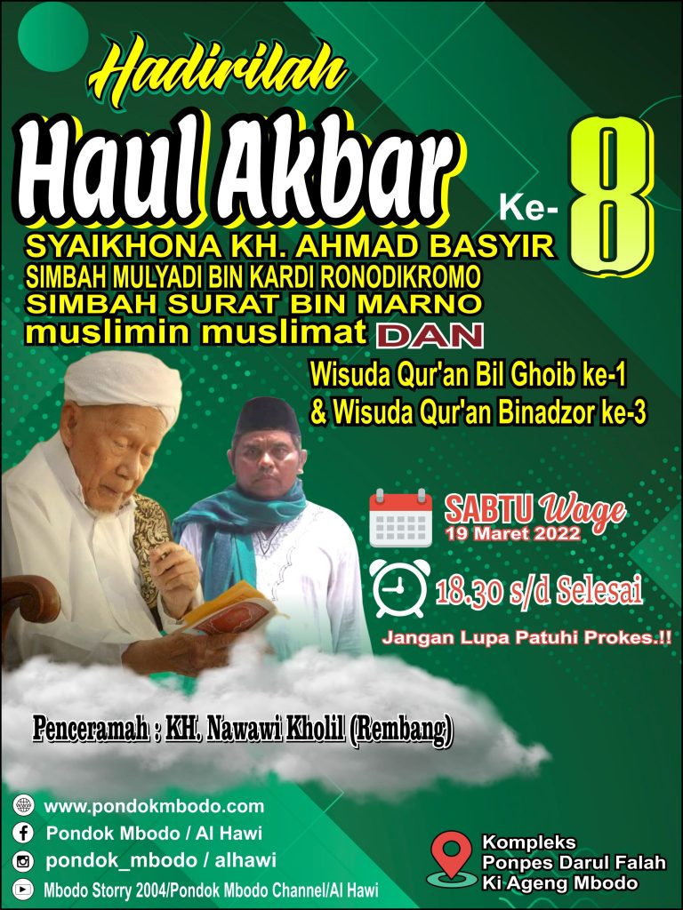 Haul Akbar ke-8 dan Wisuda Qur’an Bil Ghoib ke-1 & Qur’an Bin Nadzor ke-3